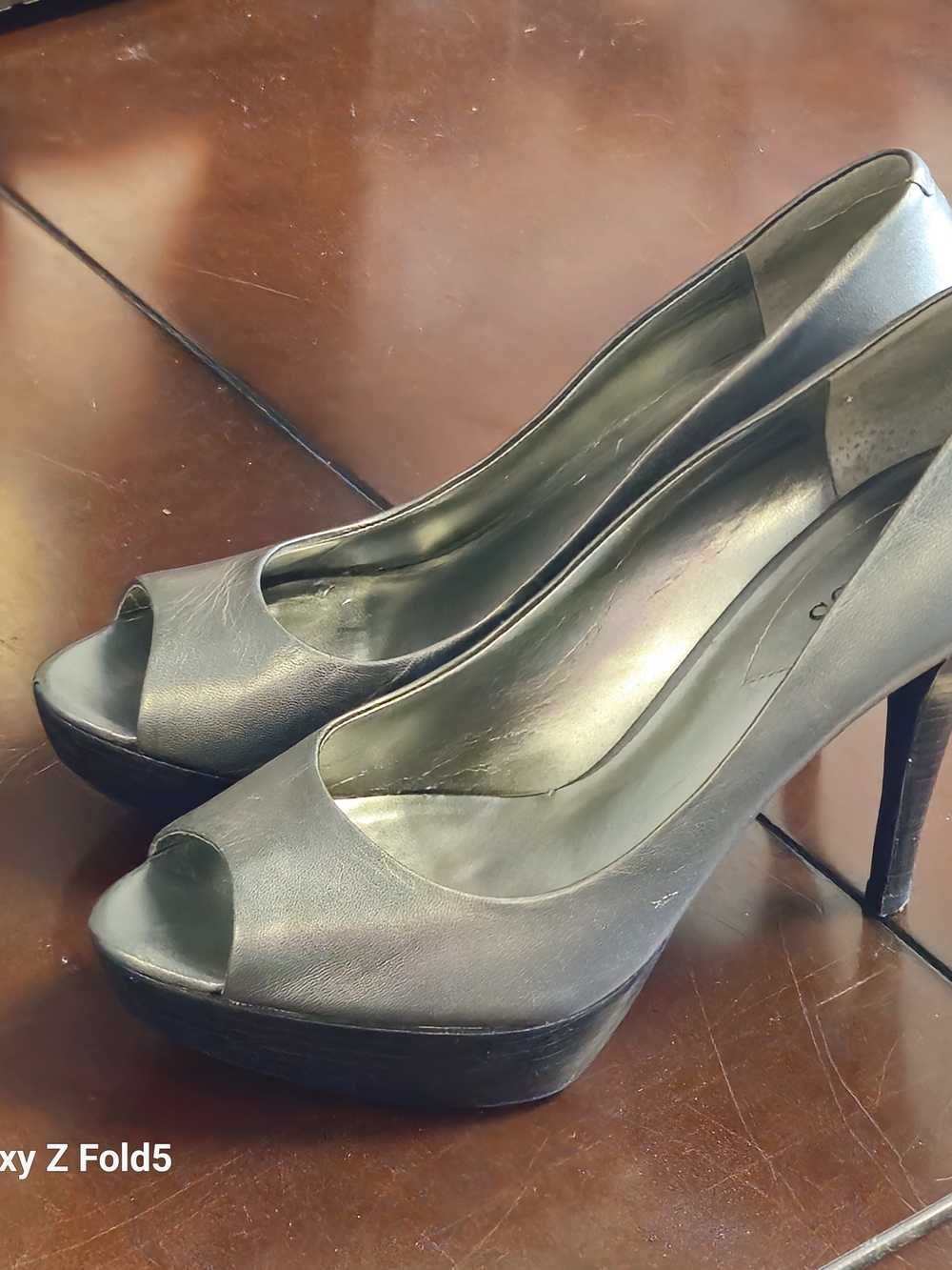 Women's grey  Peep-Toe High Heel Pumps